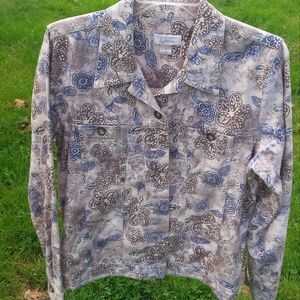 Christopher Banks Print Jean Jacket